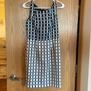 XS Banana Republic Square Print Sheath Dress